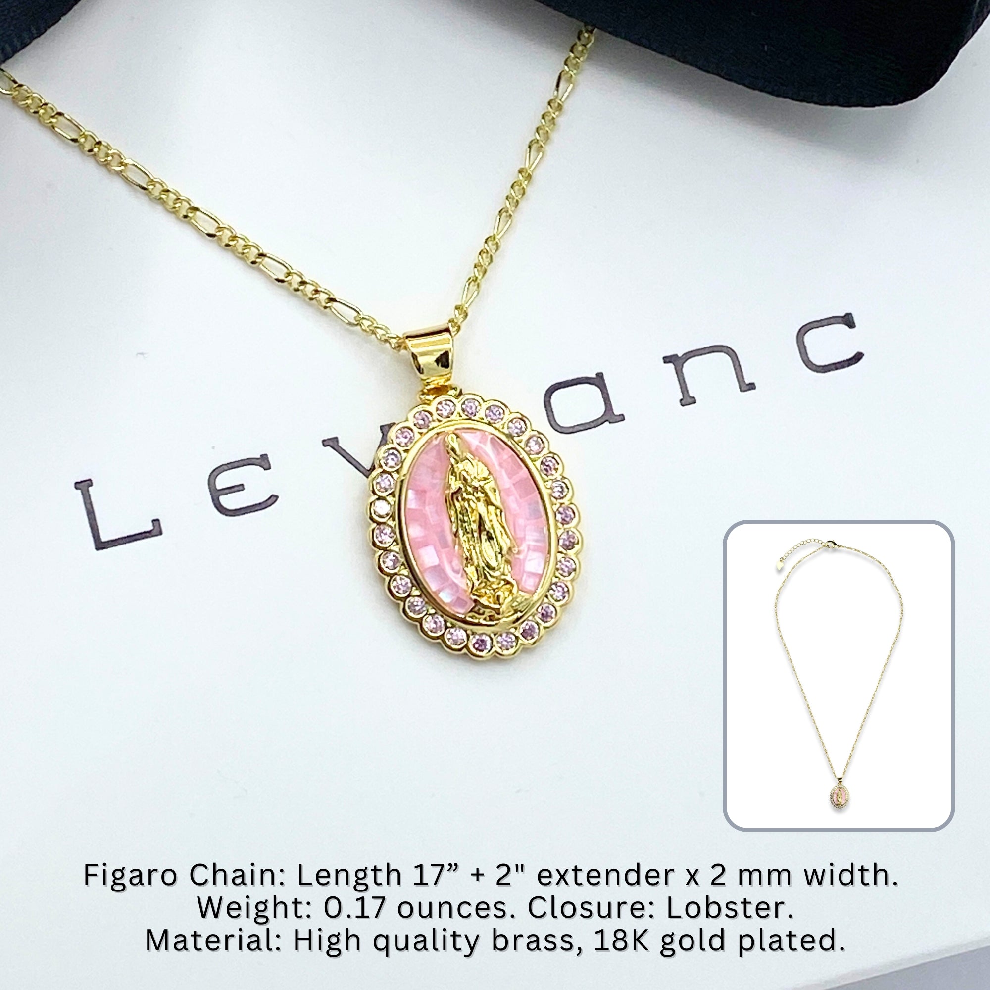 Virgin Mary Necklace | Mother of pearl