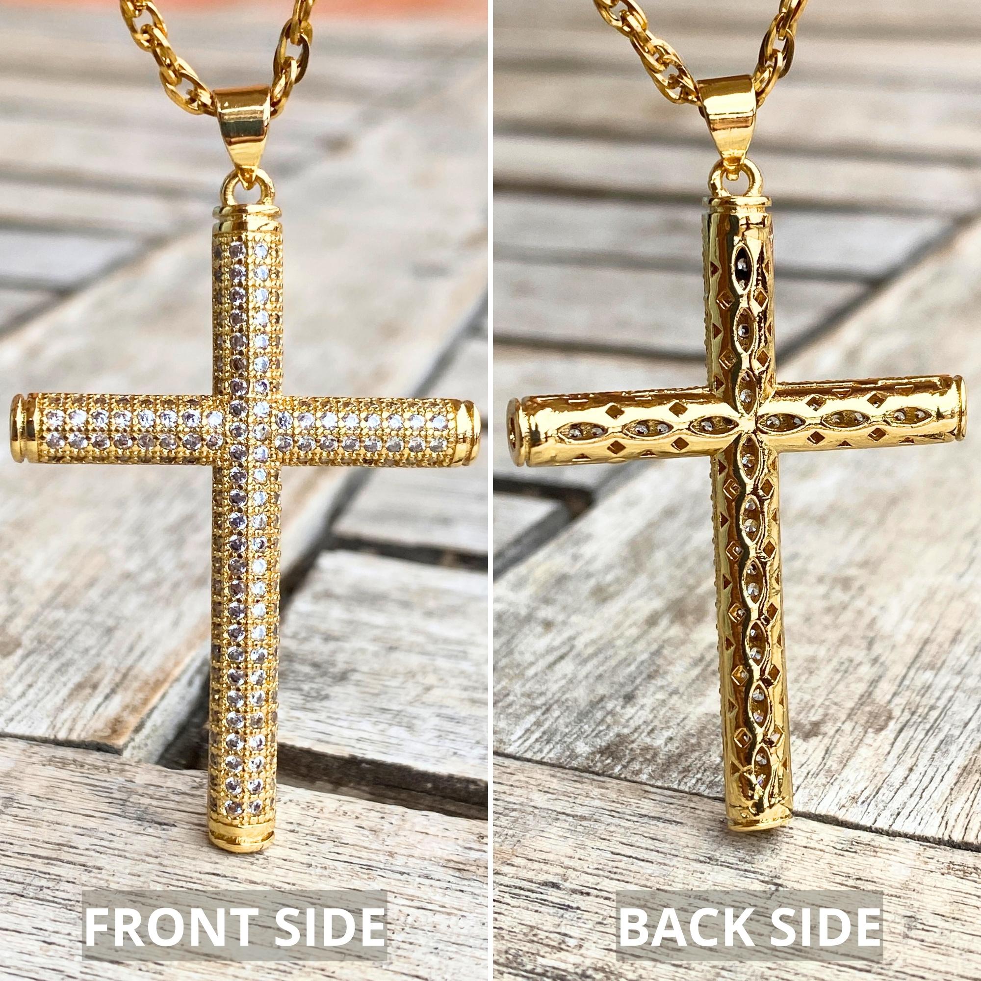 Stainless steel cross necklace women