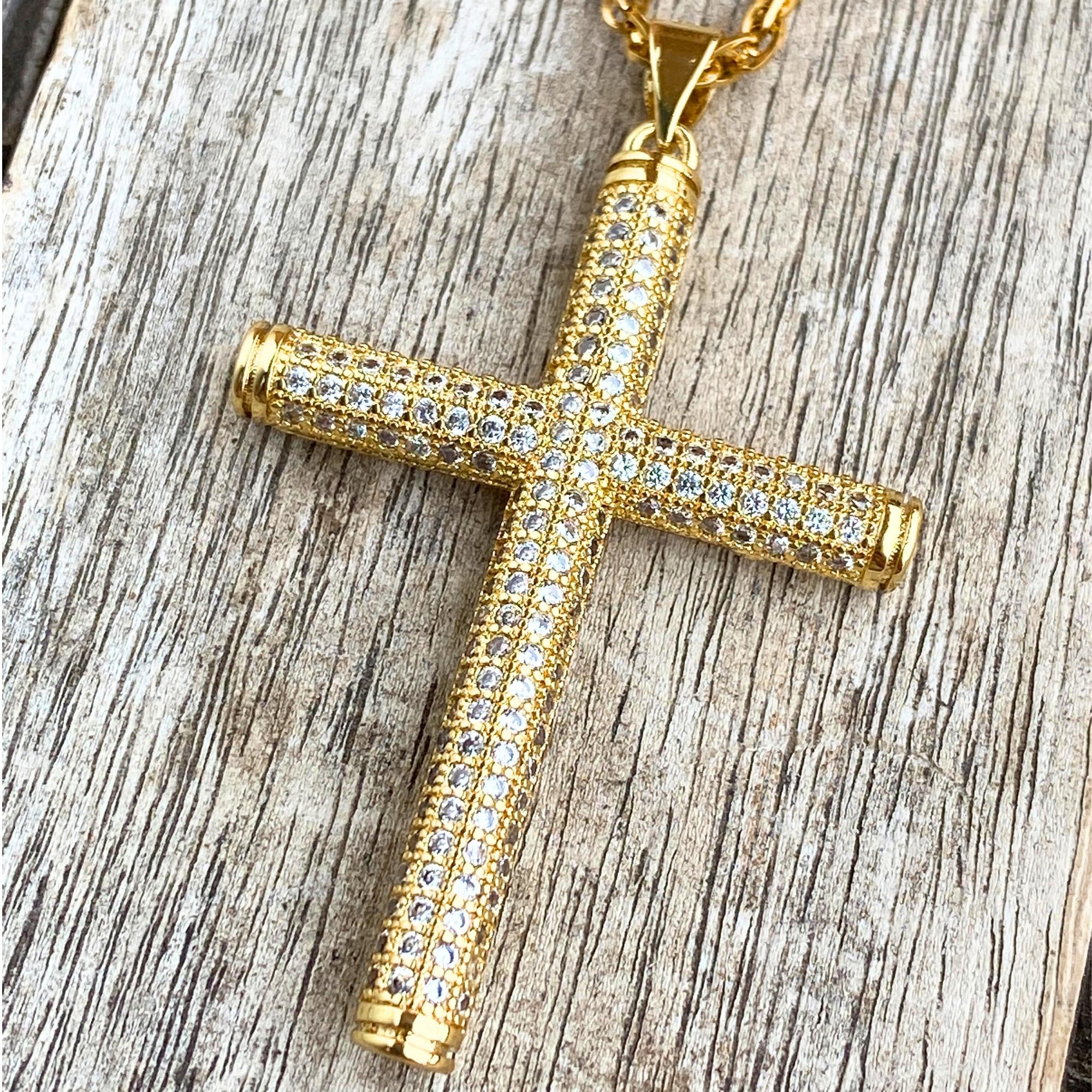 Stainless steel cross necklace women