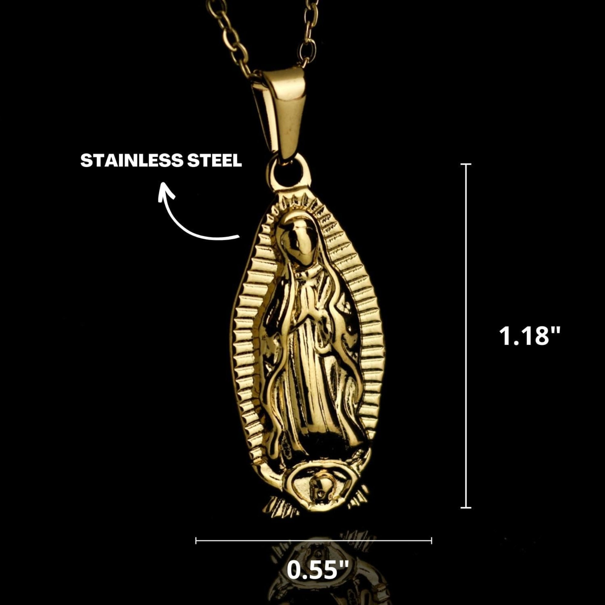 Virgen de Guadalupe Necklace | Stainless steel