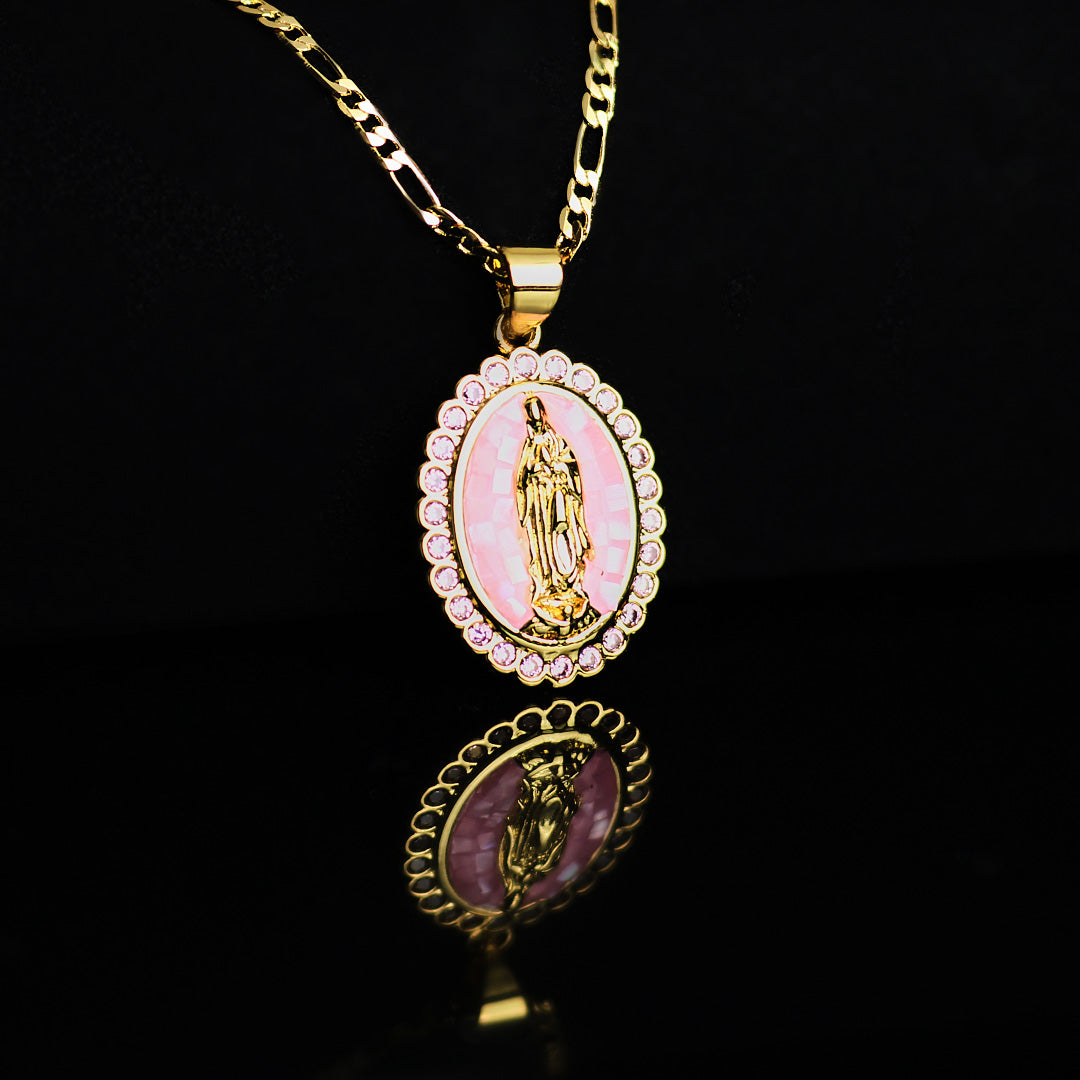 Virgin Mary Necklace | Mother of pearl