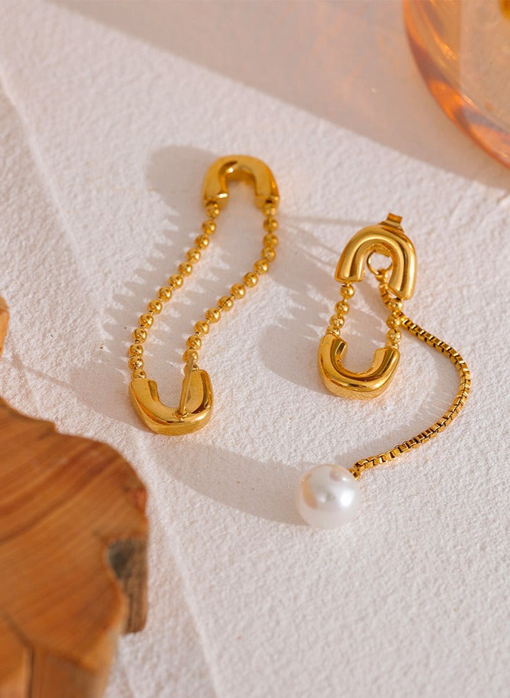 Pendientes Imperdible Desigual