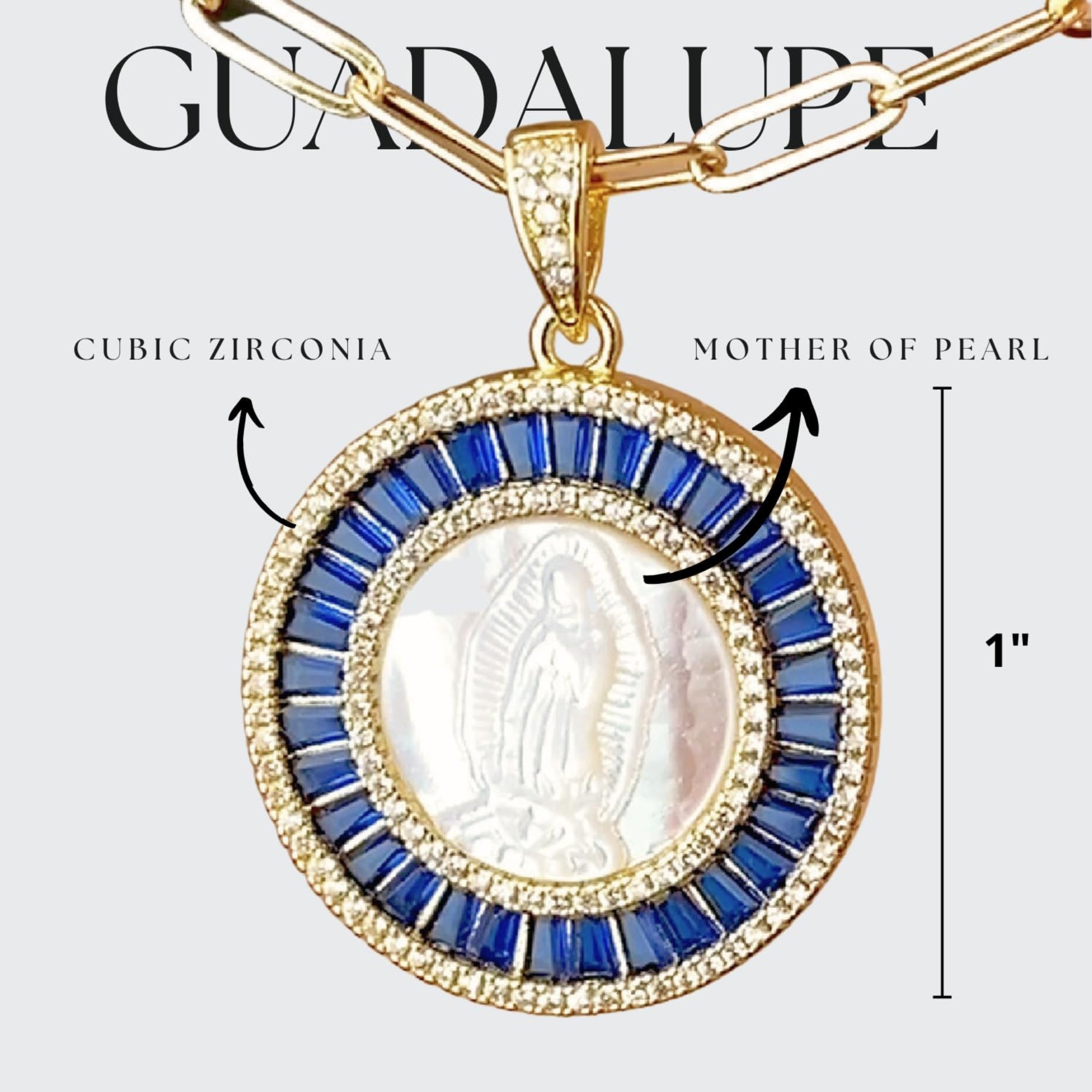Virgen de sales guadalupe necklace