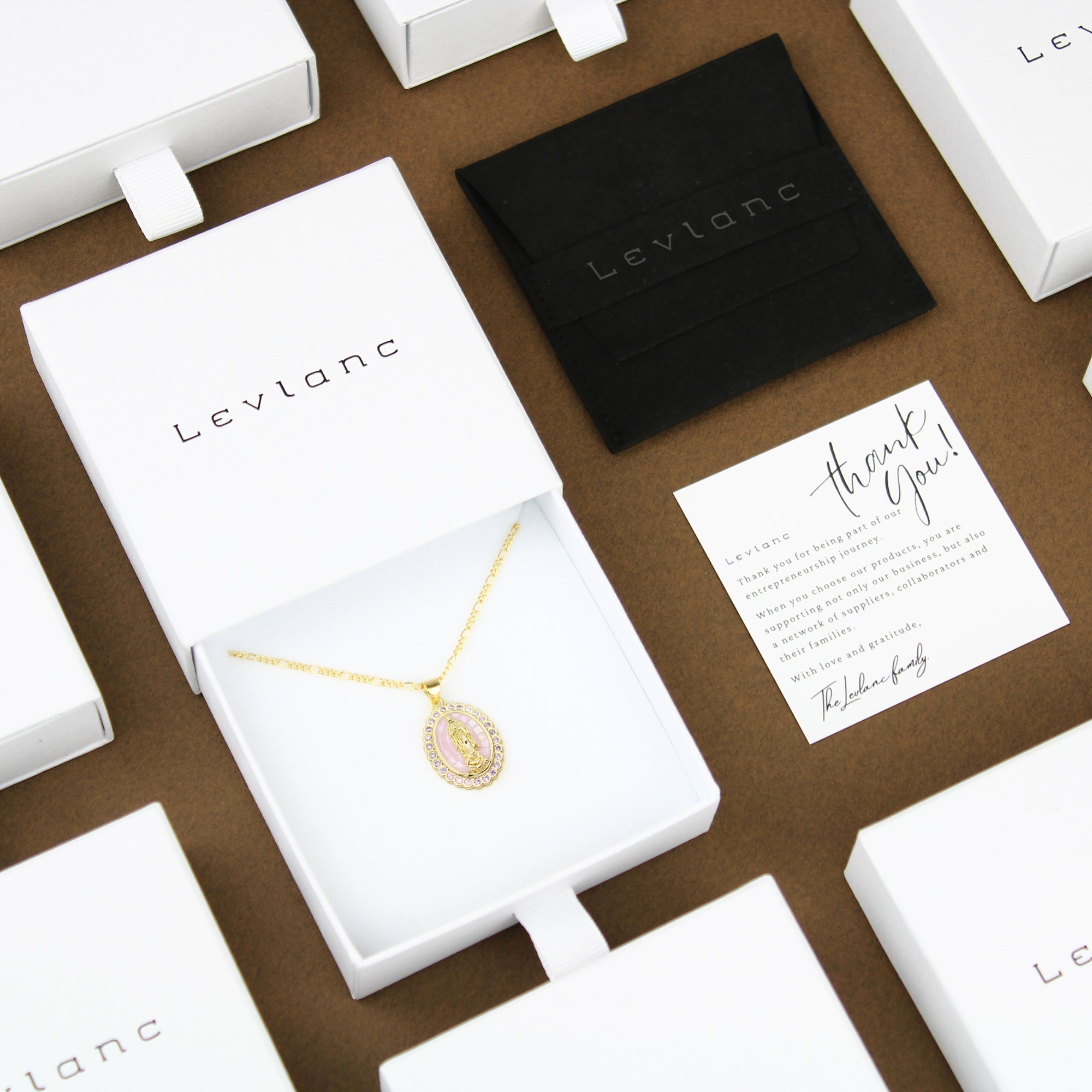 Virgin Mary Necklace | Mother of pearl