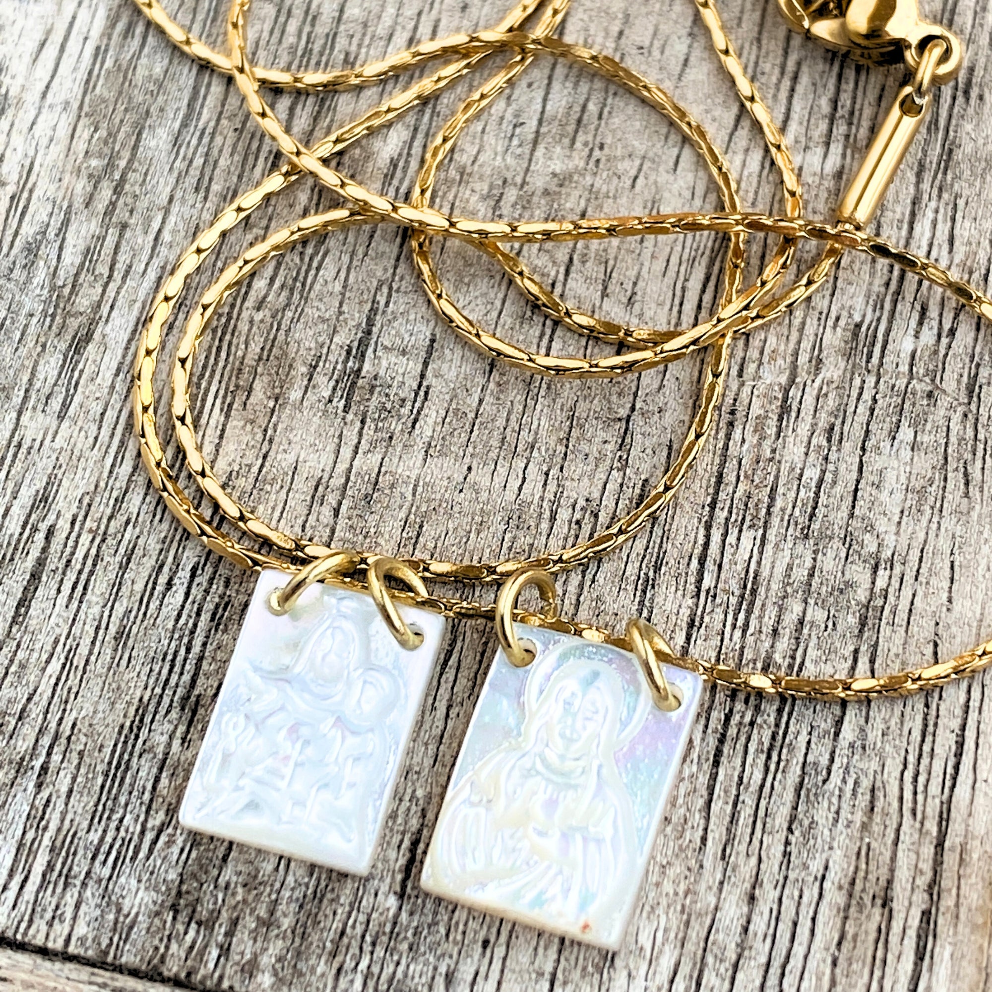Scapulars Catholic Necklace | Sacred Heart Necklace