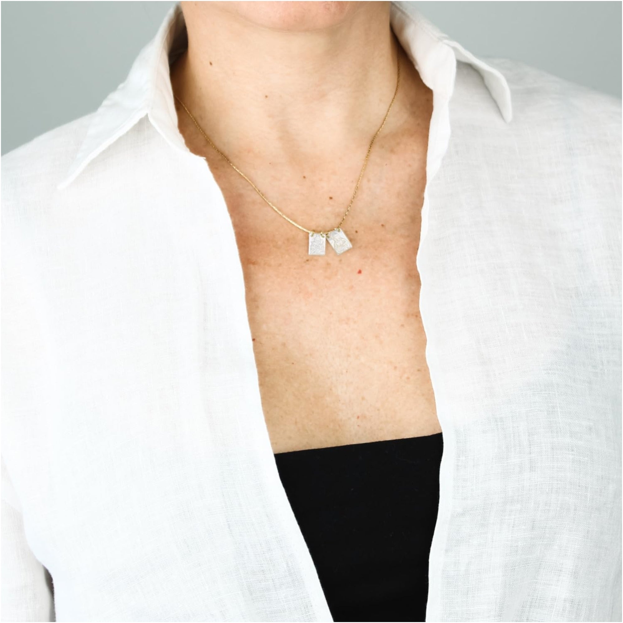 Scapulars Catholic Necklace | Sacred Heart Necklace