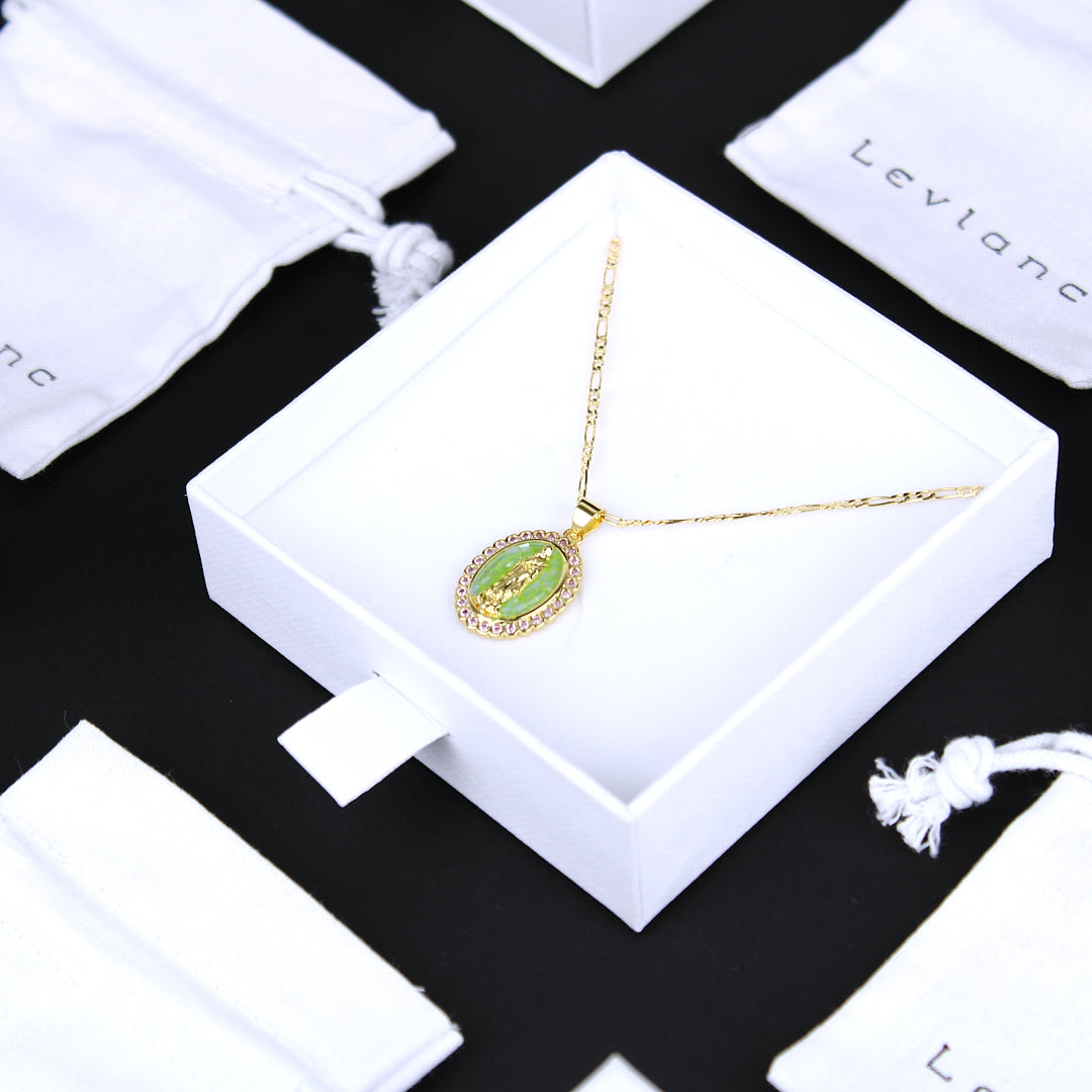 Virgin Mary Necklace | Mother of pearl