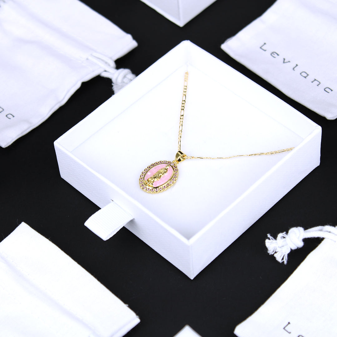 Virgin Mary Necklace | Mother of pearl