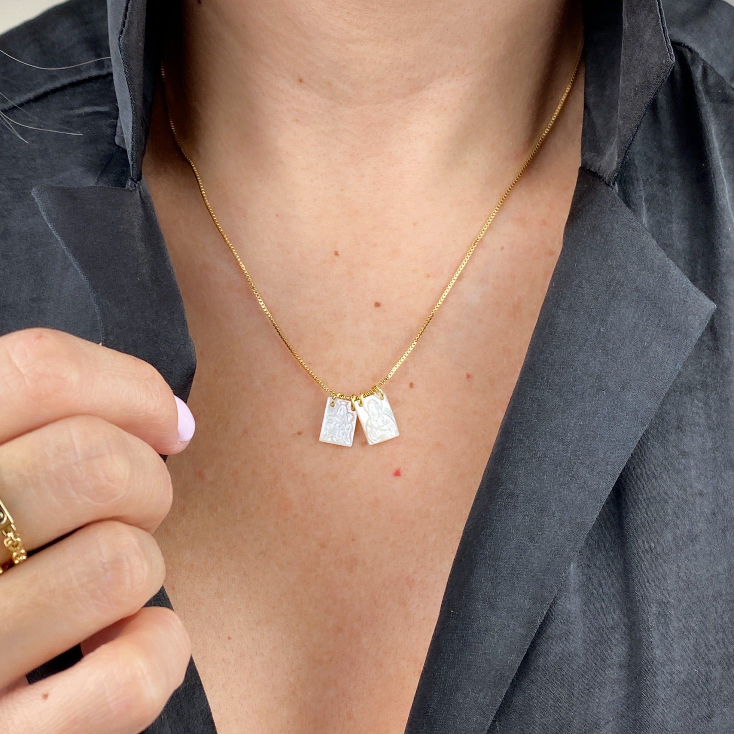 Scapulars Catholic Necklace | Sacred Heart Necklace